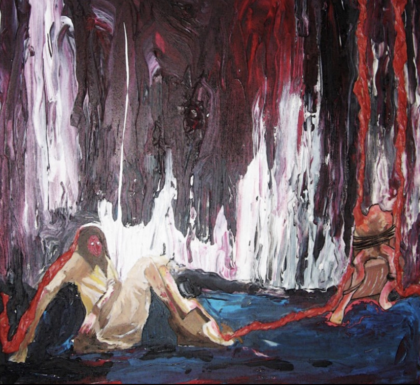 “Dernière Torture” / “Last Torture”, an oil painting by Belgian artist Tony Louis Cypher Rocmans